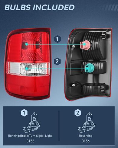 Nilight Taillight Assembly Compatible with 2004 2005 2006 2007 2008 Ford F150 Rear Lamp Replacement OE Style Passenger Side in Saudi Arabia