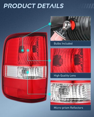 Nilight Taillight Assembly Compatible with 2004 2005 2006 2007 2008 Ford F150 Rear Lamp Replacement OE Style Passenger Side in Saudi Arabia