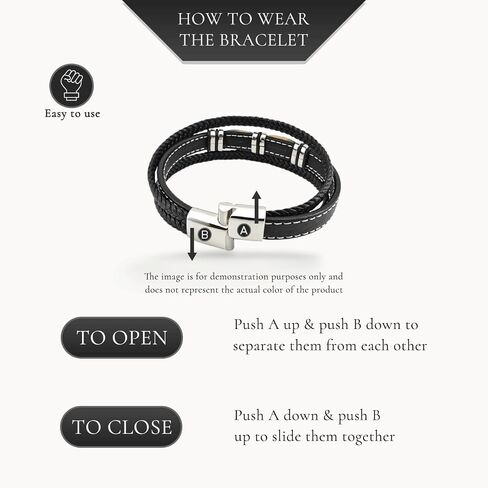 Tiger Eye Bracelet Men Leather Braided Black Wristband Natural Stone Protection Stainless Steel Bangle Gifts for Him in Saudi Arabia