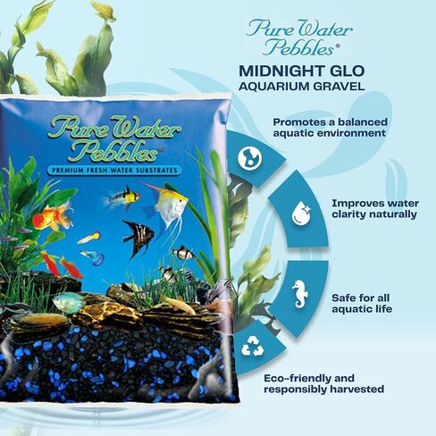 Pure Water Pebbles Aquarium Gravel, 5-Pound, Midnight Glo in Saudi Arabia