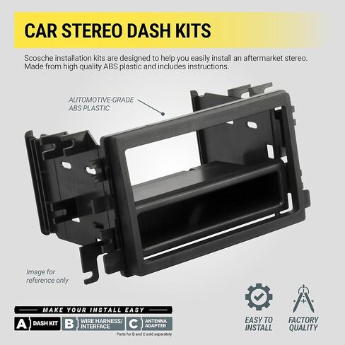 Scosche nn1676b din din أو din single مع راديو الجيب تثبيت مجموعة Dash Kit متوافق مع محدد 2012-14 Nissan Versa Sedan - مجموعة التثبيت ستيريو ما بعد البيع - انظر Fit Guide in Images in Kuwait