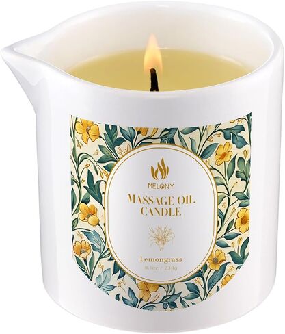 MELONY Massage Candle, Essential Oil Lotion, 8.1OZ, Natural Soy Wax Lotion for Relaxation, Intensive Skin Treatment Candles (Patchouli) in Saudi Arabia