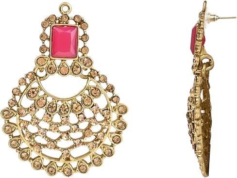 I Jewels Gold Plated Indian Wedding Bollywood Stone Work Design Choker Necklace Jewellery Set With Chandbali Earring & Maang Tikka For Women (M4172) in Saudi Arabia