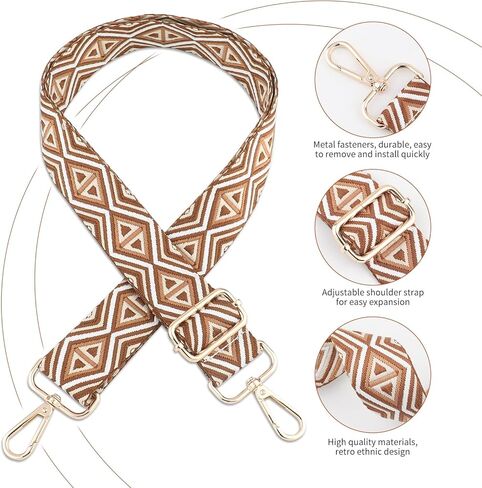 2 حزمة محفظة قابلة للتعديل ، أحزمة الكتف البديلة 1.5 بوصة للحقائب اليدوية ، حزام حقيبة متعددة النماذج مطرزة على جاكار. in Kuwait