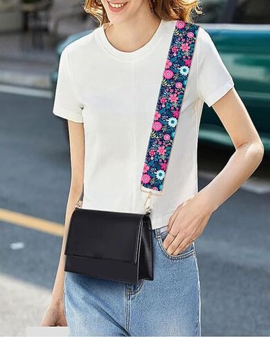 Purse Strap Replacement Crossbody 2" Wide Shoulder Strap, Cute Handbag Strap Bag Strap Replacement Belts Adjustable Glitter Pink Leopard in Saudi Arabia