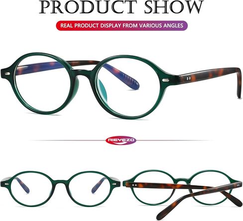 AIEYEZO Retro Round Blue Light Glasses for Men Women Fashion 90s Vintage Trendy Oval Round Frame Nerd Glasses in Saudi Arabia