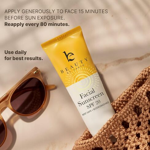 واقي من الشمس للوجه بعامل حماية من الشمس 20 - واقي من الشمس معدني للوجه، واقي من الشمس صديق للشعاب المرجانية بمكونات طبيعية وعضوية، واقي من الشمس قابل للتحلل البيولوجي، واقي من الشمس من أكسيد الزنك للاستخدام اليومي، واقي من الشمس للوجه بحجم مناسب للسفر in Kuwait