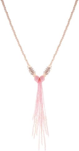 Long Chic Tassel Pendant Y Necklace Crystal Beads Lariat Knot Strand Necklace Sweater Chain Jewelry Gift for Women in Saudi Arabia