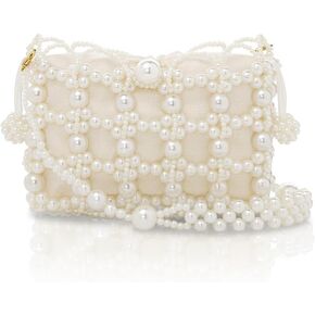 Babeyond Women Pearl Clutch Pres - حقيبة سهرة زفاف من الزفاف مع حقيبة داخلية لحفل زفاف الحفلات