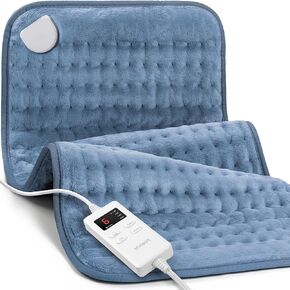 Heating Pad for Back Pain & Cramps, Electric Heating Pad for Neck and Shoulders and Back with Auto Shut Off Large, Machine Washable, Gifts for Women, Men, Sky Blue