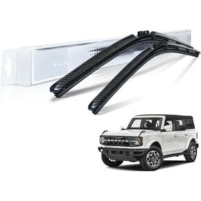 Clix Wipers For Ford Bronco (18"/18") OG Original Windshield Wiper Blades, All-Weather Replacement Wipers - Complete Front Set of 2, Includes Quick Connect Clips (2021-Current)