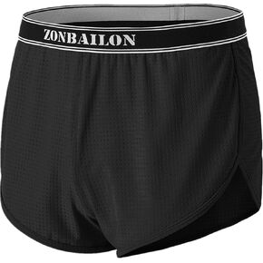 Zonbailon Men Sexy sevel split side shorts فضفاض