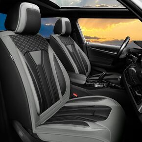 Car Seat Covers Fit for (5 Seats) KIA Sorento 2010-2024 2025, Waterproof, Breathable, and Scratch-Resistant Faux Leather Automotive Seat Covers Seat Protector (Full Set, Black)