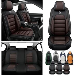 Premium Nappa Leather Car Seat Covers for Ford F250 2011-2025 - Full Set Custom | Anti-Slip Design & Airbag Safe（Coffee