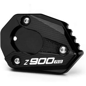 امتداد حامل الدراجات النارية تمديد صفيحة Kickstand متوافقة مع K.awasaki Z900RS 2017-2023 2024 2025 | دعم لوحة القدم Z 900 RS Z900 RS Z-900 RS ZR900 CAFE/SE (أسود)