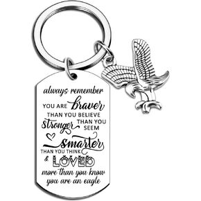 IKACVB EAGLES KEYCHAIN ​​هدايا النسر الملهمة للنساء الرجال في سن المراهقة أفكار هدية الهدايا الدافع للهدايا للبنات المراهقات الفتيات بارد الابن هدية لتخرج عيد ميلاد عيد الميلاد