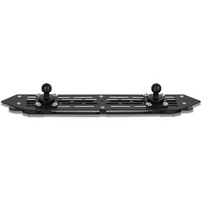 Dash Platform Mount with 2 PCS 4-Holes AMPS Pattern-Mounted Base and Dual 4-Holes Mounting Plates for Jeep Wrangler JL 2018-2023 (NOT 4xe) & 2020+ JT Gladiator -All Metal & Customized