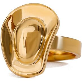 Oidims Country Concerty Cowboy Hat Rings for Women Men 14K Gold Plated Fashion Western Boho Rodeo Cowgirl Finger Band Band Tockle Knuckle Comfort FIT RING فريدة من نوعها