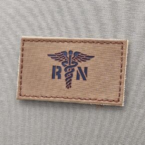 Coyote Caduceus RN Registered Nurse Tan 2x3.5 EMS Patch