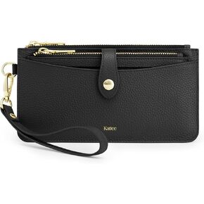 Kattee Wristlet Wallets for Women, RFID Blocking Wallet Women, Small Top Grain Leather Card Holder Phone Purse Clutch Bag in Saudi Arabia