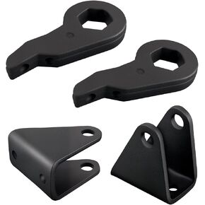 EVIL ENERGY 1-3" Leveling Lift Kit Compatible with 2001-2007 Chevy Silverado & GMC Sierra 1500 HD, 1-3 inch Front Suspension Torsion Bars Keys with Shock Extender Brackets Black