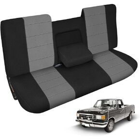 غطاء مقعد الشاحنة متوافق مع 1987-1991 Ford F150 أمامي مقعد مع مسند الذراع فتح ومسند رأس مصبوب