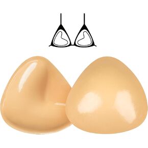 Bra Pads Inserts, Double Sided Sticky Bra Inserts Push Up for Swimsuit, Bikini Silicone Breast Enhancers Inserts SMALL