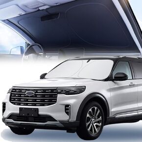 2025 Upgrade Car Windshield Sun Shade Foldable,Fit Small Sedans, Suvs, Hatchbacks,Trucks,Van Front Window Reflective Sunshade,Blocks Uv & Heat Protection Keep Car Interior Cool Accessories