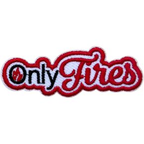 Only Fires Fireman 3" Iron On Patches, Firefighter Patches for Clothes Backpacks Hats Jeans Bags, Funny Embroidered Patches, DIY Sew on or Iron on Patch, Gifts for Firefighter Men Dad Adults