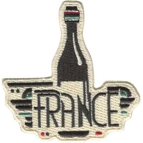 Vagabond Heart France Patch - France Iron On Travel Badge - French Wine Souvenir