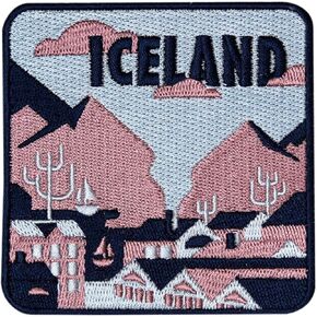 Vagabond Heart Iceland Patch - Reykjavik Souvenir - Iceland Iron On Travel Badge