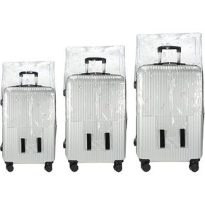 PATIKIL Luggage Covers, 3 Pieces 20 24 28 Inch PVC Suitcase Cover Protectors Waterproof Travel Luggage Covers for Suitcase, Transparent