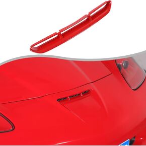 فتحات السيارة المغطاة بالسيارة متوافقة مع Corvette C6 Stingray 2005-2013 ABS Hood Scoop Body Kit محرك هود هود منفذ الهواء تغطية حماية تغطية C6 (Sports Red)