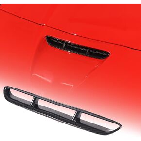 Piugilh الأمامي هود سكوب صب القولبة المتوافقة مع Corvette C6 Z06 ZR1 2005-2013 ، شبكة غطاء محرك السيارة غطاء محرك الهواء (نمط ألياف الكربون)