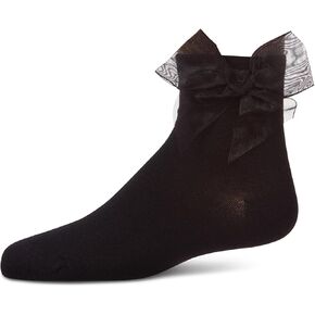MeMoi Girls' Tulle Bow Anklet Socks