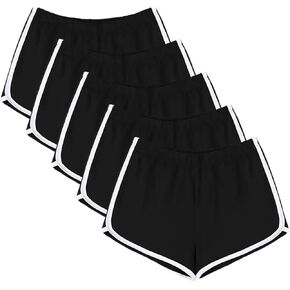 Zcargel 5PCS Womens Sports Shorts Gym Shorts Casual Lounge Set Moisture-Wicking Shorts Athletic Fitness Running Shorts