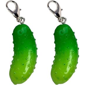 2 PCS Pickle keychain ، راتنج الخيار مفاتيح إيجابي المخلل سلسلة المفاتيح هدية ملهمة