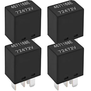 4671168E 72472M ترحيل مضخة الوقود (حزمة من 4)-12VDC 5-Pin SPDT Automotive Relay for Chrysler ، Dodge ، Jeep