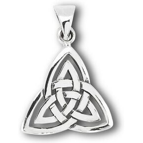 Triquetra Trinity Knot Pendant .925 Sterling Silver Symbol Endless Celtic Charm