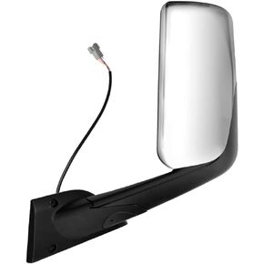 Chrome Door Mirror Assembly for Freightliner Cascadia, Passenger Side Heated and Motorized Door Mirror Fit for 2018-2020 Freightliner Cascadia