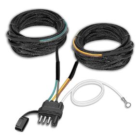 4 Pin 5 Wire Trailer Wiring Harness 25FT Wishbond Trailer Wire Kit 4 Pin Trailer Connector Trailer Light Wire with Nylon Net Tube Protection