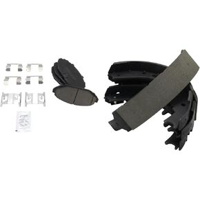 TRQ Brake Pads Ceramic Compatible with 1998-2002 Lincoln Town Car