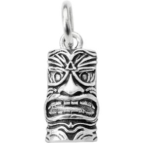 925 Sterling Silver Tiki Mask Native Pendant Charm Hawaiian Traditional Tribal American Indian Fit Necklaces European Bracelet
