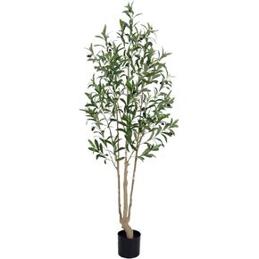 5FT Artificial Olive Tree with Realistic Trunk & Lifelike Fruits – Faux Silk Plant for Indoor Home & Office Décor