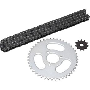 Front and Rear Sprocket Chain Set Sprocket Chain Set, for T8F High Power Replacement, 29mm Rear Sprocket for Modified Karts