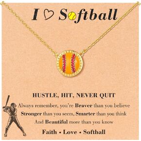 Tarsus Softball/Soccer/Volleyball Necklace Jewelry for Girls ، مثالية لفريق لاعبي عيد الميلاد
