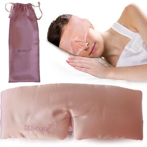 Better zzZ 100% Pure Mulberry Silk Luxurious Sleep Mask with Adjustable Band and Silk Pouch – Ideal for Home & Travel - (Black)