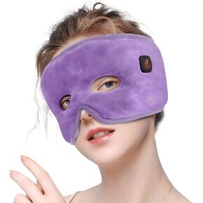 Heated Face Mask for Sinus Pressure, Cordless Sinus Mask with 3 Temperature Modes, 2500mAh Rechargeable Face Heating Pad, Sinus Pressure Relief with 15 Minutes Auto-Off(Black)
