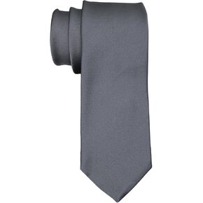 Brooks Brothers Slim Satin Solid Gray Luxury Tie