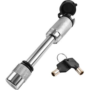 Trailer Hitch Lock, Hitch Receiver Pin Lock Fits Class III IV & 2" Receiver with 5/8" Locking Hitch Pins, Weatherproof Anti-Theft Lockable Pin with Dust to Tow Truck, Boat, Traile, RV, Car